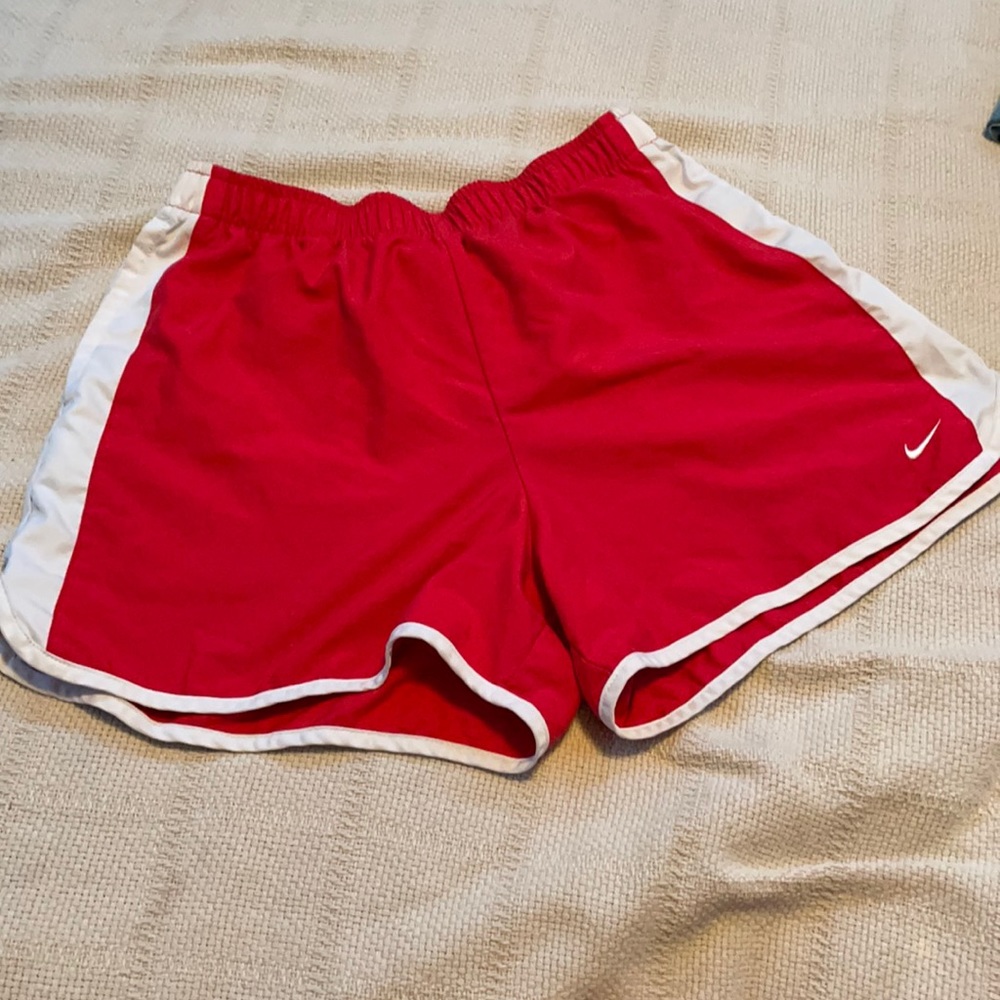 Medium red and white NIKE shorts